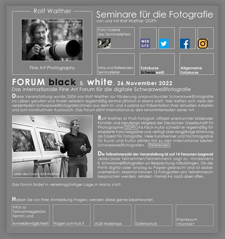 Internationales Schwarzwei Fine Art Foto Forum